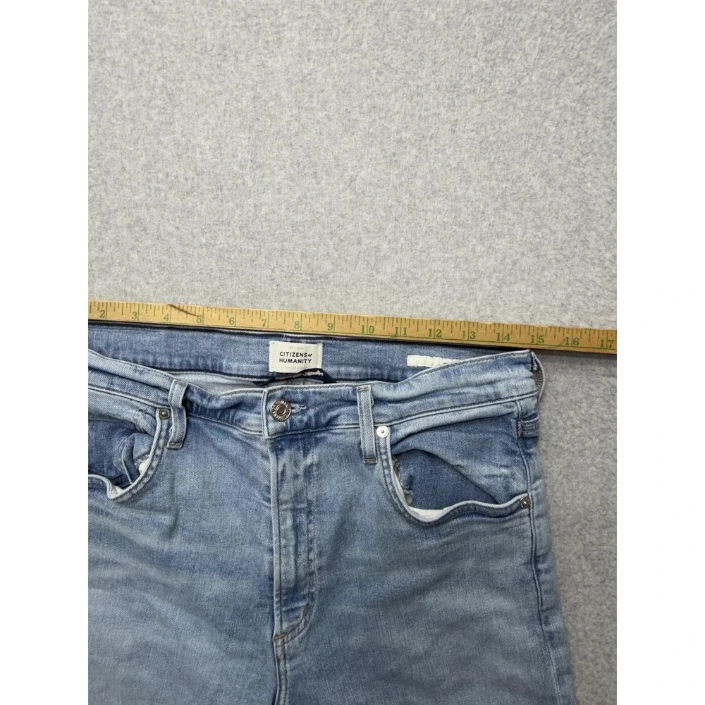 Citizens Of Humanity Isola Jeans Womens 31 Blue Mid Rise Stretch Bootcut Raw Hem - Picture 5 of 14